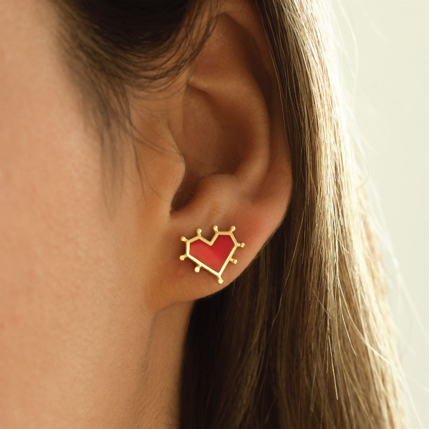 گوشواره قلب پرتو