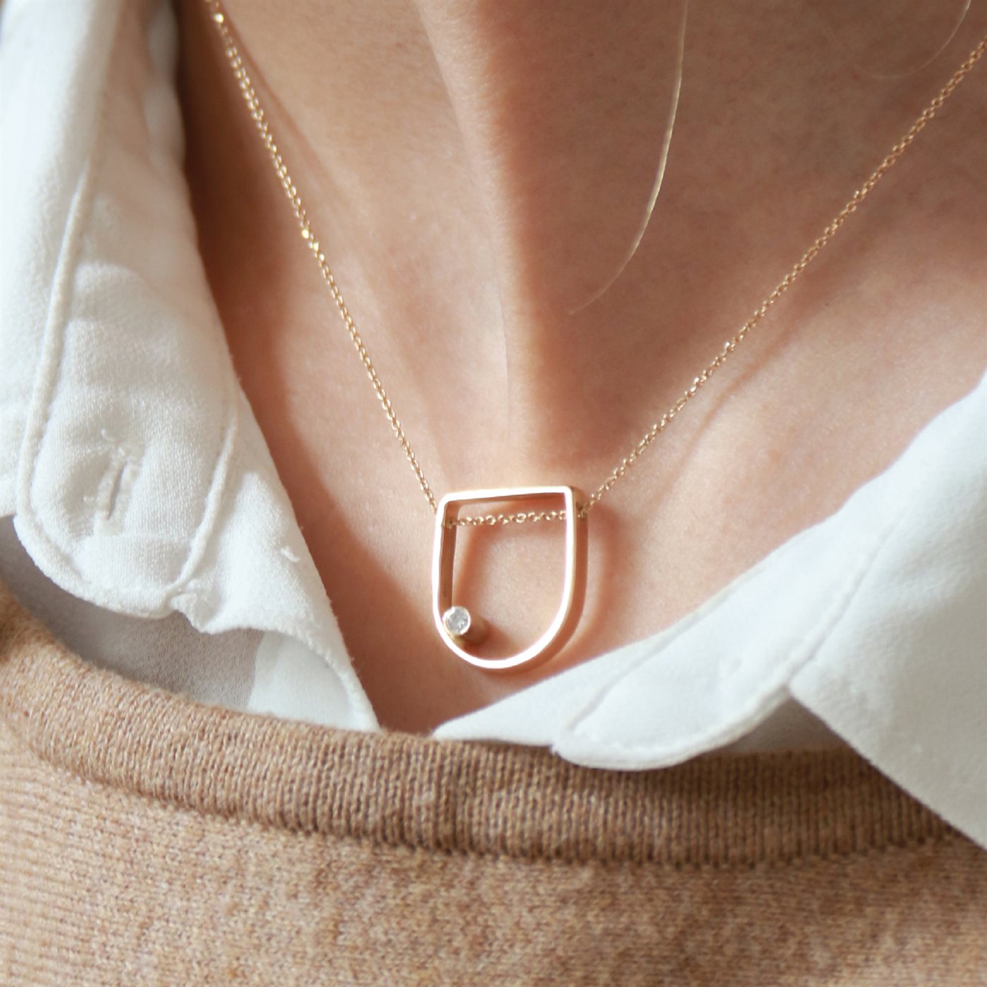 گردنبند سنگ چین تکی