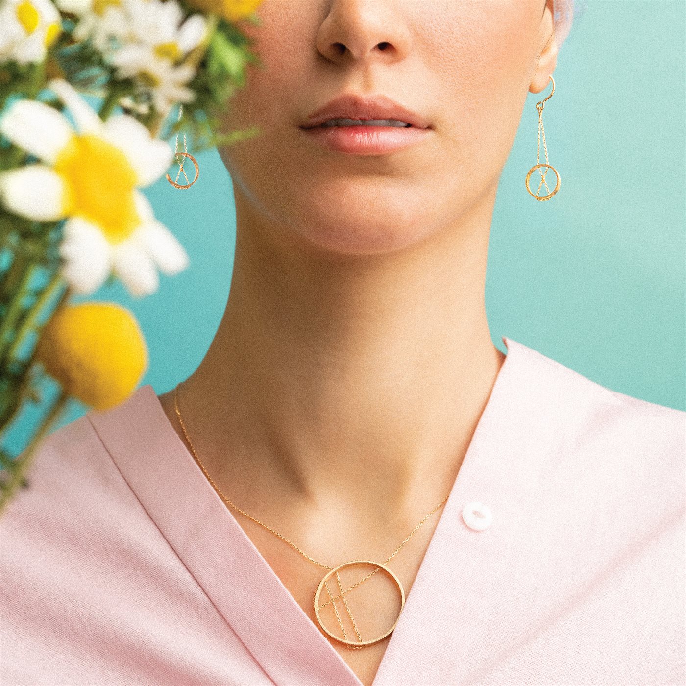 گردنبند دایره زنجیر 